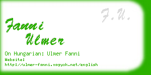 fanni ulmer business card